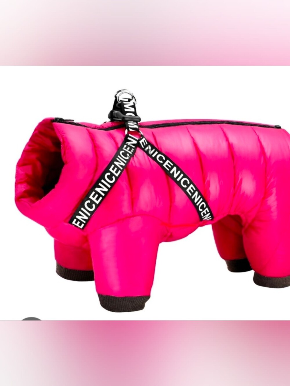 NICE Hot Pink Puffer Dog Jacket Sz Small.